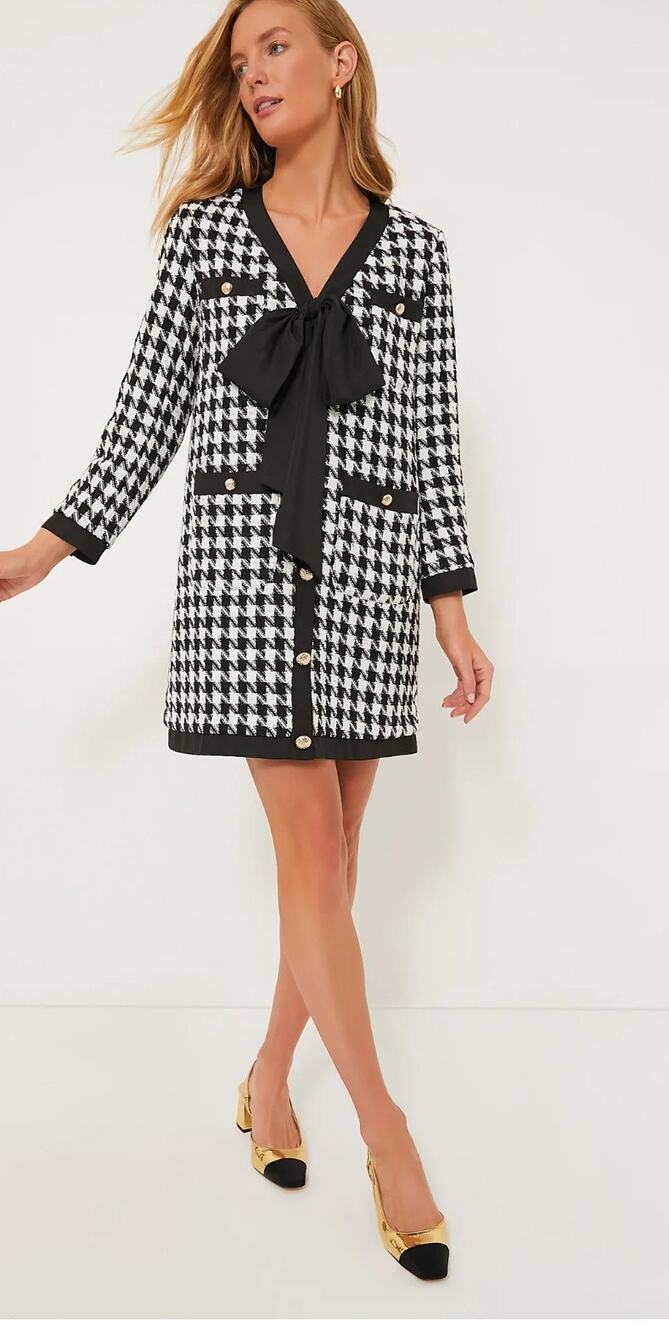 Pomander Place Tuckernuck Coco Tweed Bow Dress NWT